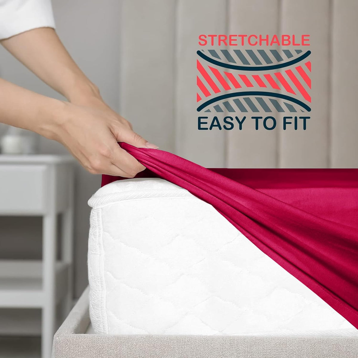 Fitted Sheet Brushed Microfiber Deep Pocket – Cooling Ultra Soft Silky Bed Sheet, Shrink & Fade Resistant, Fits Mattress Up to 16", Twin Twin XL Full Queen King Cal King, 8 Colors