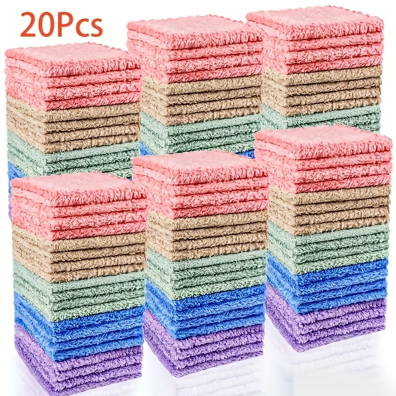 Soft Absorbent Washcloths Bulk Set 40/60/100 Pcs – Quick-Dry Compact Square Face Towels for Bathroom Home Bathing 8.8x8.8in