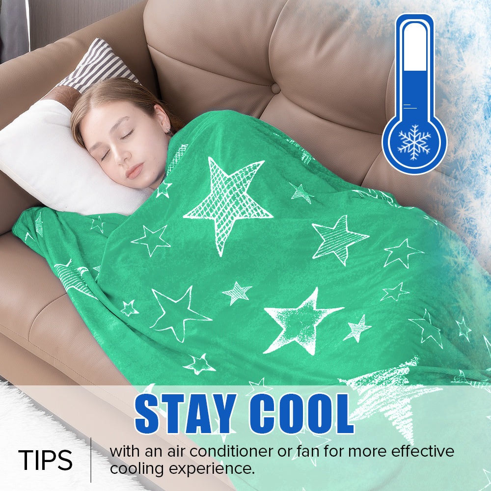 Cooling Blanket for Hot Sleepers Double Layer Cool Touch Summer Throw Lightweight Breathable Blanket for Bed Couch Sofa RV Travel Warm Nights Multiple Colors Sizes 50x70 60x90 90x90 108x90