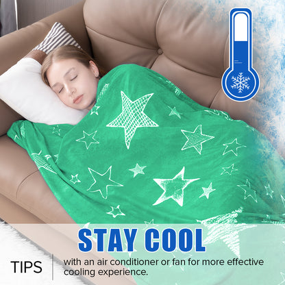 Cooling Blanket for Hot Sleepers Double Layer Cool Touch Summer Throw Lightweight Breathable Blanket for Bed Couch Sofa RV Travel Warm Nights Multiple Colors Sizes 50x70 60x90 90x90 108x90