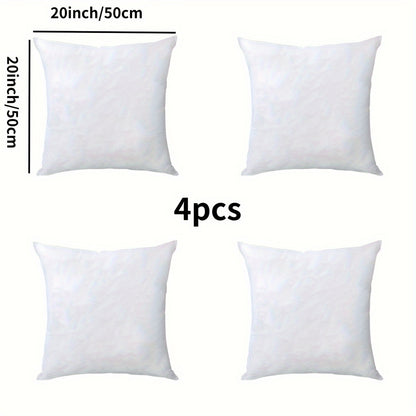 Throw Pillow Inserts Square Filled Cushion Cores 1/2/4 Pack, Soft Pillow Fillers for Living Room Bedroom Sofa Couch Office Home Decoration, 18x18 20x20 22x22 Inch