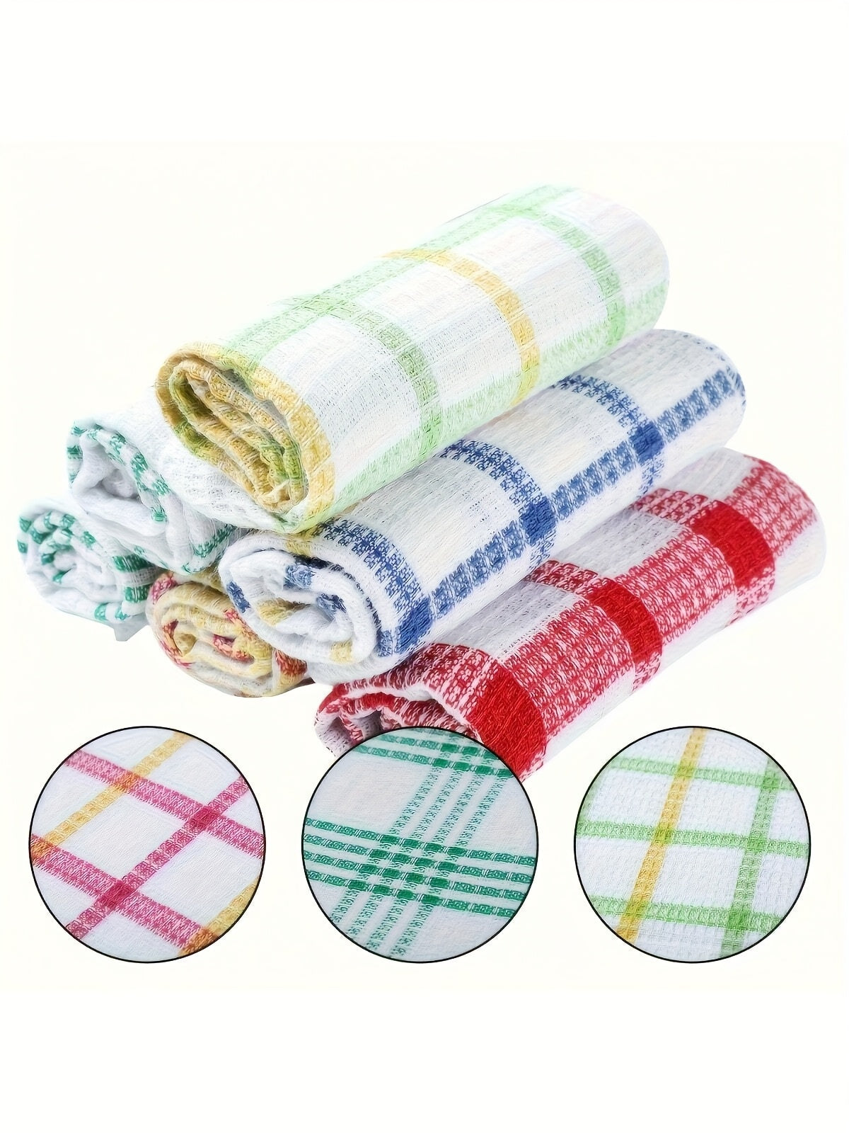 12-Pack Soft Absorbent Kitchen Dishcloths – Reusable Durable Household Cleaning Cloths for Kitchen Home Everyday Use