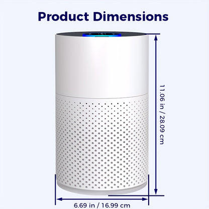 H13 True HEPA Air Purifier for Home Bedroom 3-in-1 Filter Sleep Mode Removes Allergies Pet Dander Dust Smoke Pollen Odor for Pets Hair Smokers White