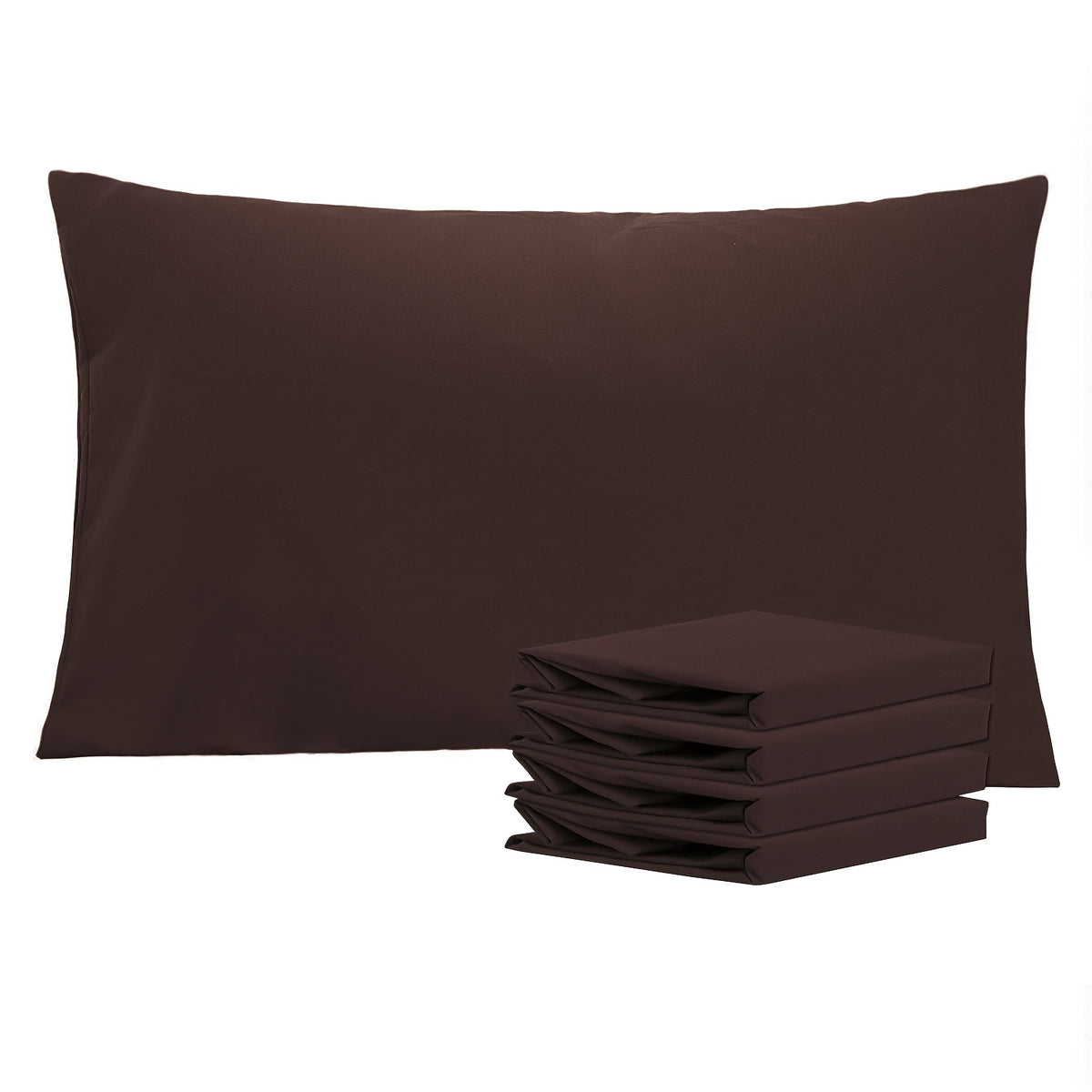 Pillowcases 4 Pack Queen Size Brushed Microfiber – Envelope Closure Soft Wrinkle-Free Fade-Resistant Solid Color Pillow Cases, 20x30 Inch, 32 Colors