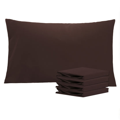 Pillowcases 4 Pack Queen Size Brushed Microfiber – Envelope Closure Soft Wrinkle-Free Fade-Resistant Solid Color Pillow Cases, 20x30 Inch, 32 Colors