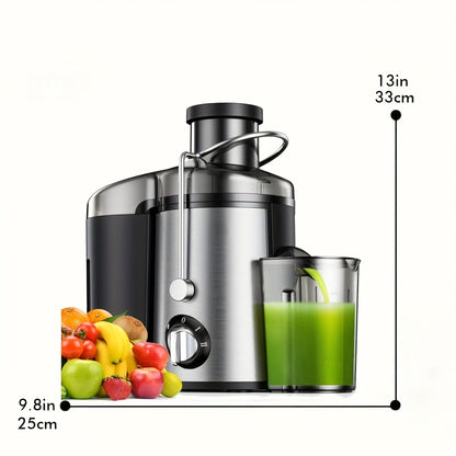 Wide Mouth Juicer Extractor 500W 3-Speed for Fruits and Vegetables – 3-Inch Feed Chute Centrifugal Juice Machine, High Juice Yield, Easy to Clean Detachable Parts, Fast Juicing for Home Kitchen