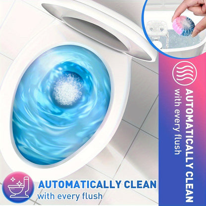 Toilet Bowl Cleaner Tablets for Tank – Blue & Pink Bubbles, Automatic Bathroom Toilet Tank Cleaner, Strong Detergent, Fresh Pine Scent, 12/18/24/36/48 Pack