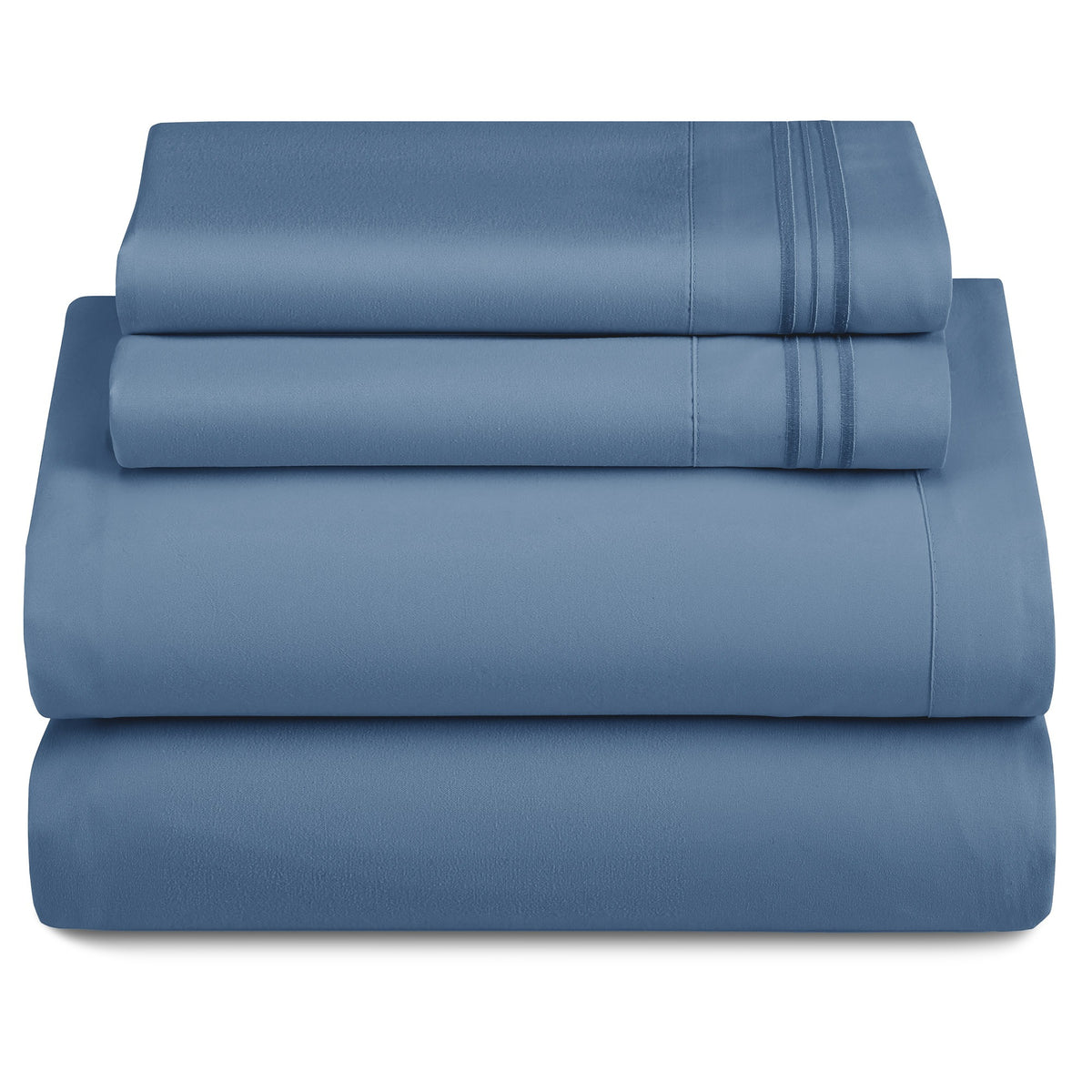 Soft Microfiber Bed Sheet Set 4-Piece 1800 Series 16 Inch Deep Pocket Hotel Luxury Cooling Sheets with Embroidered Pillowcases, Fade & Shrink Resistant, Twin to Cal King, 20 Colors