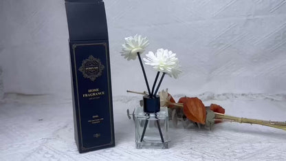 Reed Diffuser Set 50ml Aromatherapy Home Fragrance – Long-Lasting Scented Diffuser Sticks for Bedroom Living Room Office, Elegant Air Freshener Gift, 4 Scents: Gardenia Lavender Shangri-La Encounter