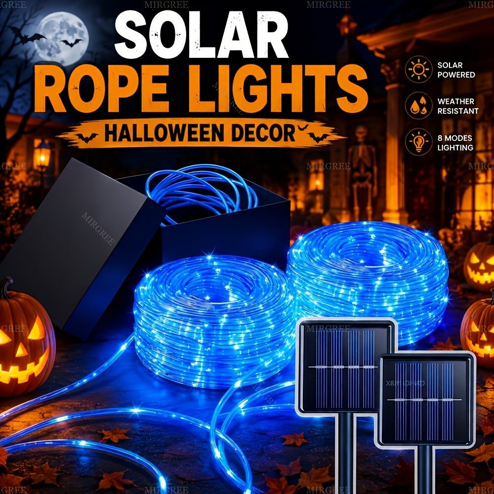 LED Rope Lights Outdoor 23FT 72FT 105FT – Flexible Tube String Lights for Halloween Decorations, Yard, Porch, Garden & Party, Neon Blue, Pure White, RGB, Amber, 50/200/300 LEDs