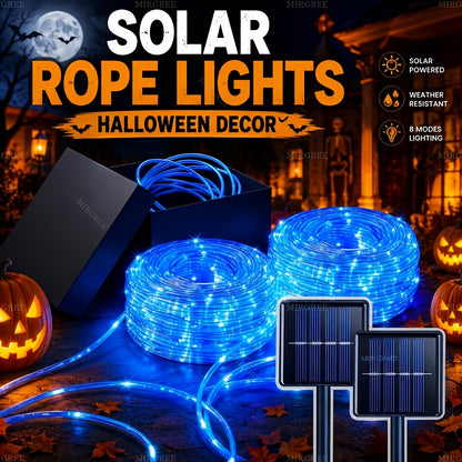 LED Rope Lights Outdoor 23FT 72FT 105FT – Flexible Tube String Lights for Halloween Decorations, Yard, Porch, Garden & Party, Neon Blue, Pure White, RGB, Amber, 50/200/300 LEDs