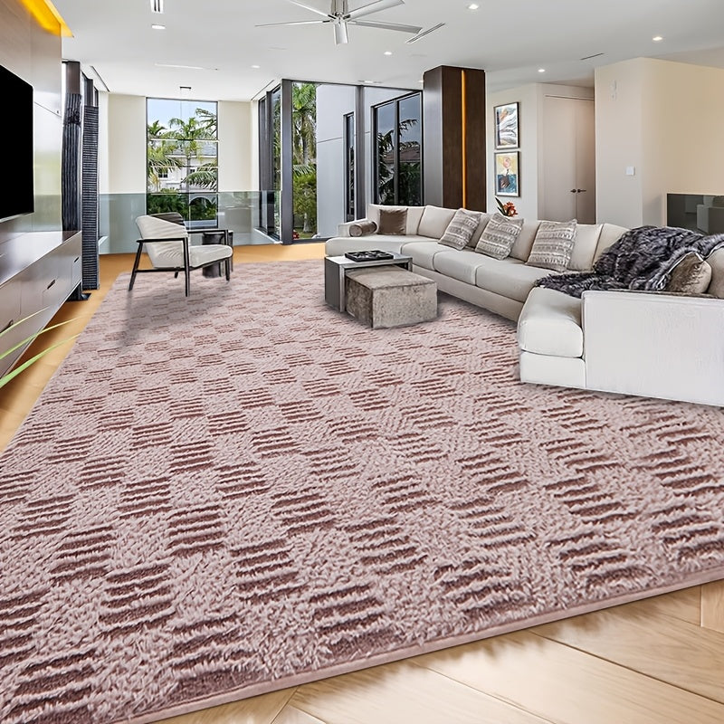Luxury Plush Area Rug 8x10 Feet Ultra-Soft 1.7 Inch High Pile Fluffy Carpet Non-Slip for Living Room, Bedroom, Study Room & Dorm – Fuzzy Furry Modern Shag Rug for Home Decor