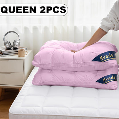 Hotel Quality Pillows for Sleeping 2-Pack – Luxury 5-Star Deep Sleep Neck Support, Non-Collapse Hypoallergenic Polyester Fill, Cooling Soft Texture, Queen & King Size, All-Season Bed Pillows