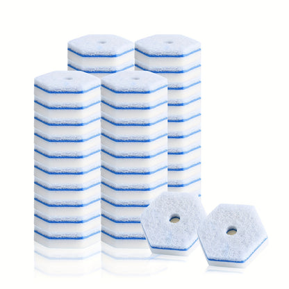 Disposable Toilet Bowl Cleaner Refills 20 Pack – Compatible with Most Wand Handles, Hygienic Single-Use Scrubbing Pads, Deep Clean Bathroom Toilet, No-Touch Replacement Heads for Easy Cleaning