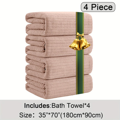 Oversized Bath Towel Set Microfiber XL – Super Absorbent Quick Dry Extra Large Bath Sheets for Family & Hotel, Soft Plush Shower Towels, 4-Piece & 8-Piece Sets, Multiple Colors & Patterns
