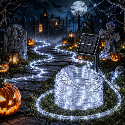 LED Rope Lights Outdoor 23FT 72FT 105FT – Flexible Tube String Lights for Halloween Decorations, Yard, Porch, Garden & Party, Neon Blue, Pure White, RGB, Amber, 50/200/300 LEDs