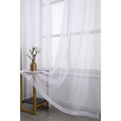 Sheer Curtains 2 Panels Rod Pocket Light Filtering Privacy Window Drapes for Living Room Bedroom Modern Home Decor 52x63 52x84 52x96 39x78 Inch