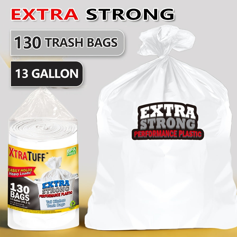 Expandable Trash Bags 13 Gallon Boxed Heavy Duty – Super Strong Leak-Resistant Odor-Proof Garbage Bags, Multiple Count Options 44 to 360 Bags, Drawstring & Clear Styles, Kitchen Bedroom Outdoor Use