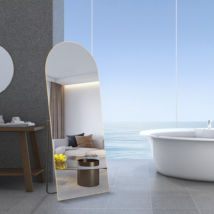 Full Length Mirror with Stand, Floor Mirror Aluminum Alloy Frame, Full Body Mirror Standing Hanging Leaning Against Wall for Bedroom Living Room