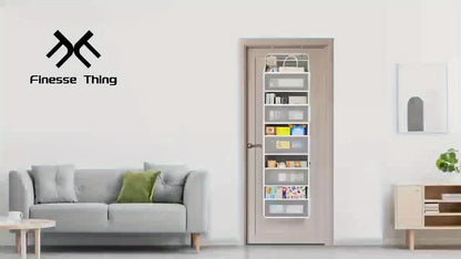 Over the Door Organizer 10-Pocket 5-Tier Hanging Storage 44LB Capacity - No Assembly Breathable Fabric Door Pocket Organizer for Bedroom Bathroom Pantry Kitchen Dorm