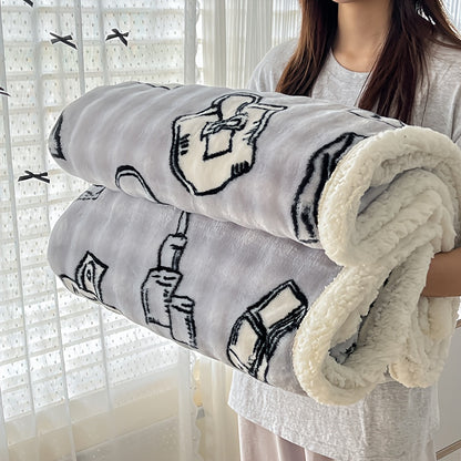Checkered Pattern Throw Blanket Soft Cozy Fleece Blanket for Bed Sofa Multiple Sizes & Colors Lightweight Warm Blanket for Bedroom Dorm Living Room Home Decor Gift