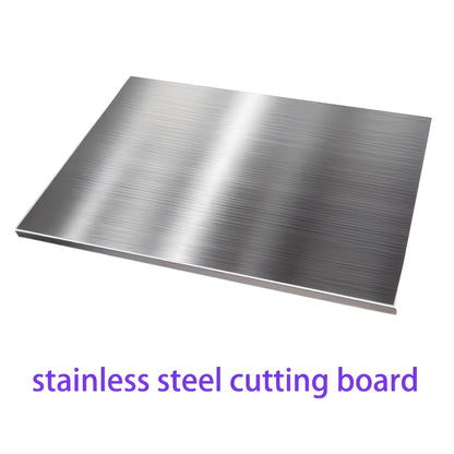 Stainless Steel Cutting Board 304 Grade - Rust-Resistant Butcher Block Kitchen Prep Board, Easy to Clean Rolling Work Surface, Modern Sleek Kitchen Tool for Meal Prep