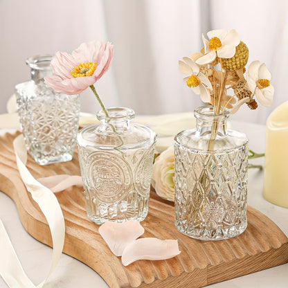 Mini Clear Bud Vases Set - Bulk Small Glass Flower Vases for Wedding Centerpieces, Party Table Decorations, Birthday Anniversary Home Decor, 12 30 43 52 Pcs Available