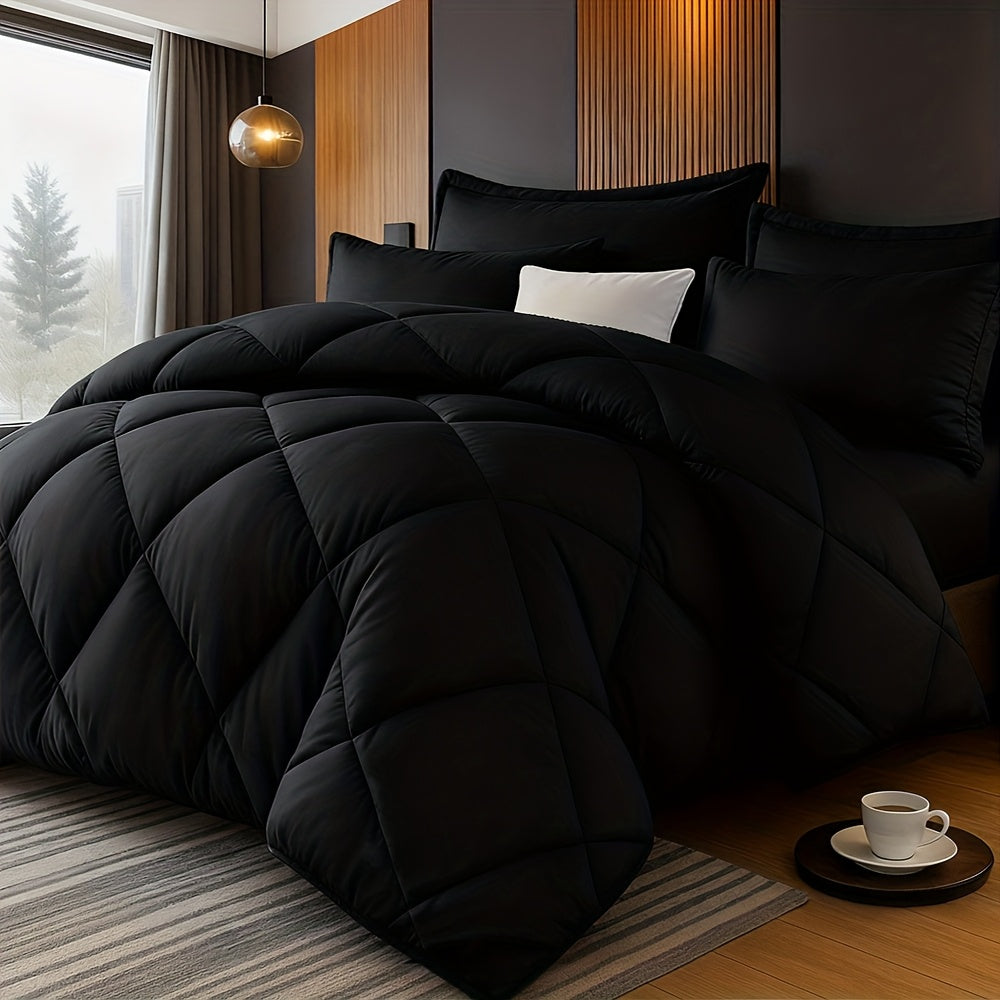 Quilt Comforter Set with Pillowcases Twin Queen King - Soft Breathable Diamond Pattern Lightweight Bed Quilt 2/3 Piece, 20 Colors Blue Purple Green Red Black Orange Brown