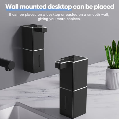 Automatic Soap Dispenser Touchless 13.5oz – Rechargeable Foaming Hand Soap Dispenser for Bathroom Kitchen Foam or Liquid Detergent Dispenser in Black or White