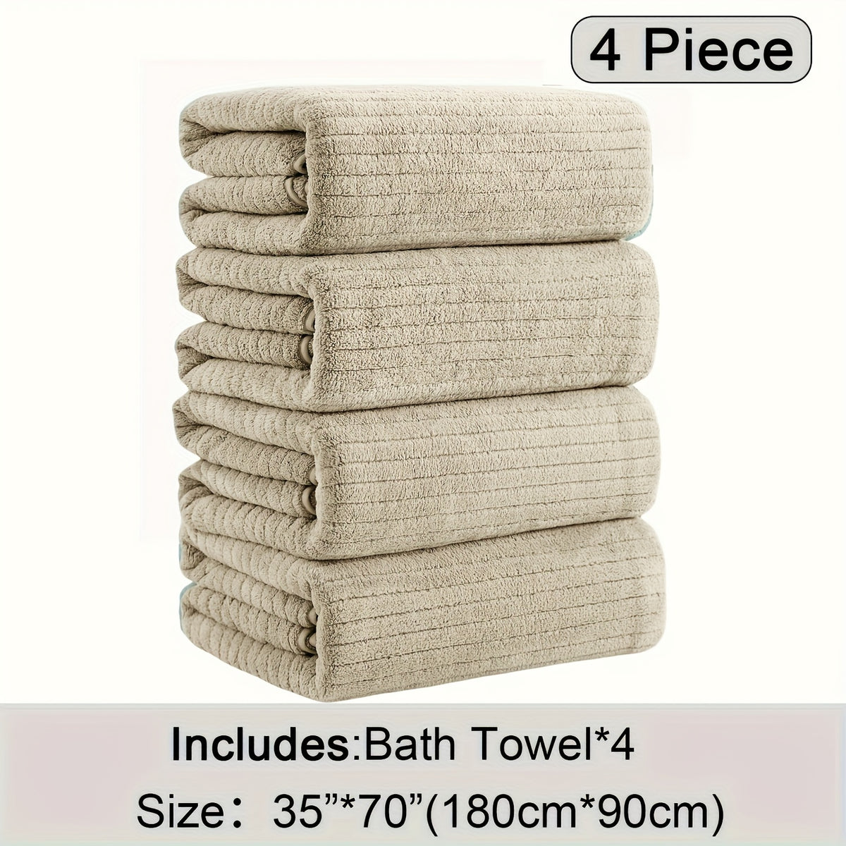 Oversized Bath Towels Set 4 Pack – 35"x70" Extra Large Microfiber Bath Sheets, Super Soft Absorbent Quick Dry Shower Towels for Bathroom, Hotel, Family, 13 Colors Available