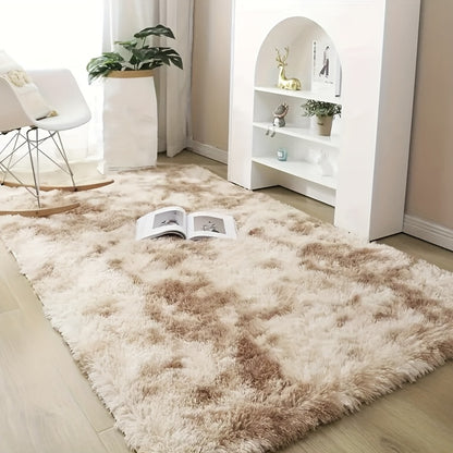 Plush Area Rug Ultra-Soft Fluffy Shag Carpet – Extra Large 80x160cm Non-Slip Floor Mat for Living Room Bedroom Nursery Office, Thick Cozy Home Decor Rug in Dark Gray Light Grey Purple