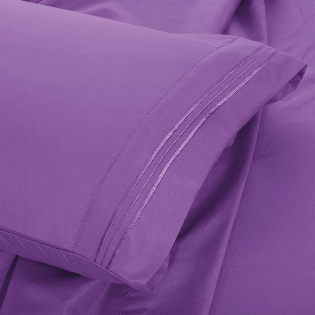 Soft Microfiber Bed Sheet Set 4-Piece 1800 Series 16 Inch Deep Pocket Hotel Luxury Cooling Sheets with Embroidered Pillowcases, Fade & Shrink Resistant, Twin to Cal King, 20 Colors