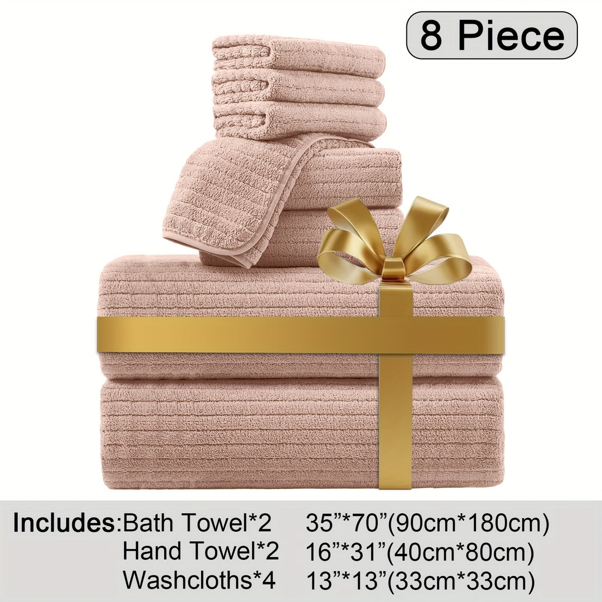 Oversized Bath Towel Set Microfiber XL – Super Absorbent Quick Dry Extra Large Bath Sheets for Family & Hotel, Soft Plush Shower Towels, 4-Piece & 8-Piece Sets, Multiple Colors & Patterns