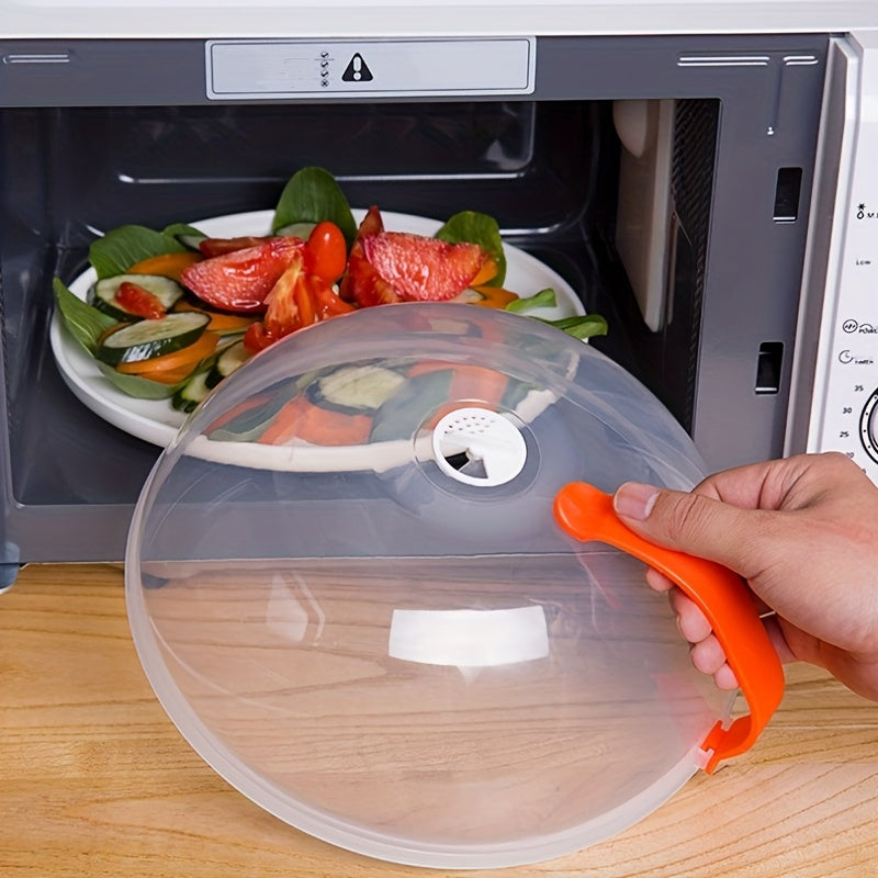 Microwave Splatter Cover with Steam Vent 2pcs Splash Proof Food Cover with Handle BPA Free Plastic Microwave Lid for Kitchen Heating Easy to Clean