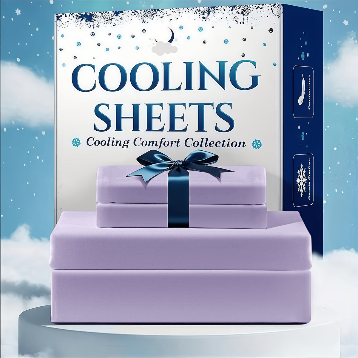 Cooling Bed Sheet Set 3 or 4 Piece Deep Pocket Fitted Sheet Flat Sheet Pillowcase Hotel Luxury Soft Wrinkle Free Twin Full Queen King Size 22 Colors