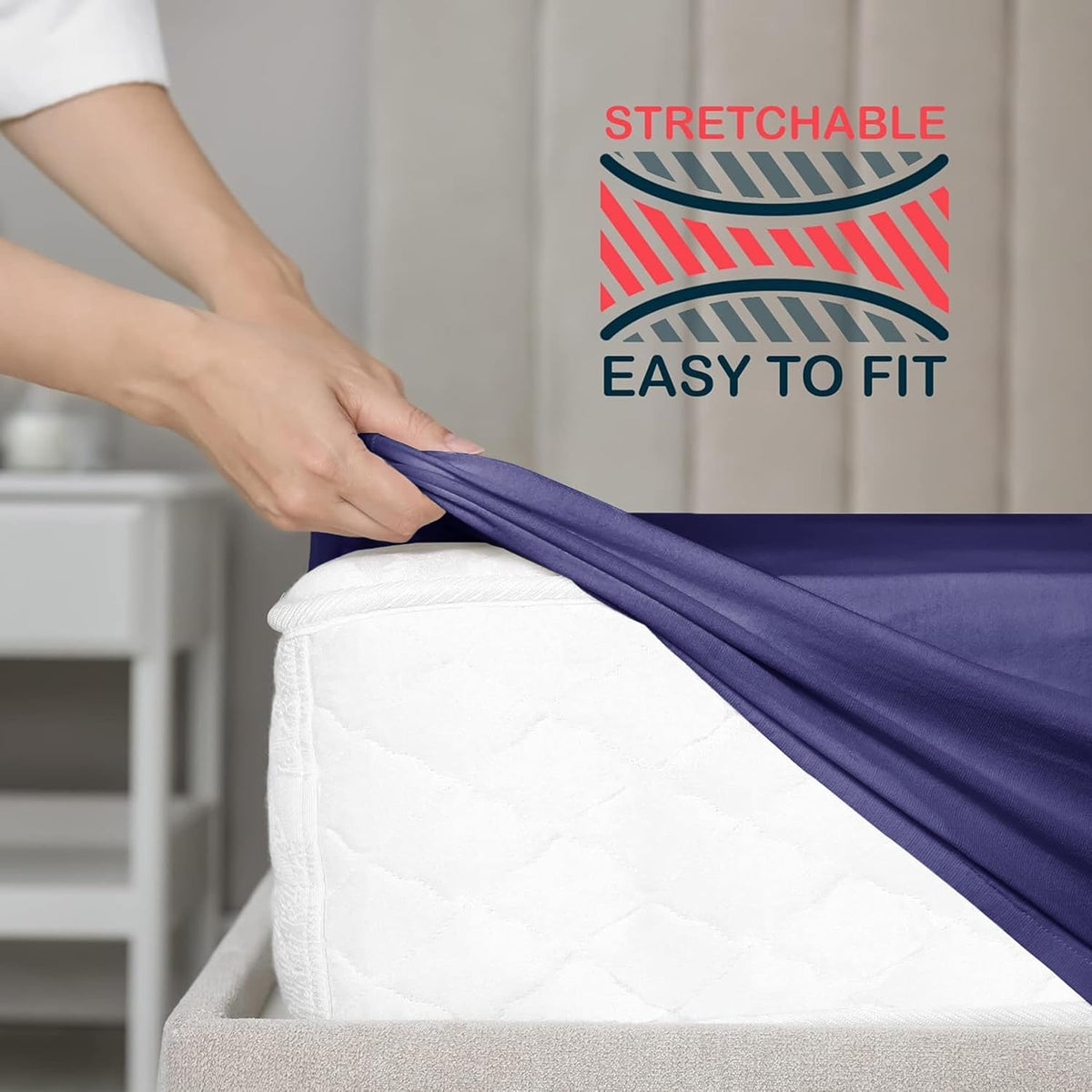 Fitted Sheet Brushed Microfiber Deep Pocket – Cooling Ultra Soft Silky Bed Sheet, Shrink & Fade Resistant, Fits Mattress Up to 16", Twin Twin XL Full Queen King Cal King, 8 Colors