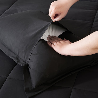 Thin Quilt Comforter Set Twin Full Queen King – Lightweight Breathable Bed in a Bag with Sheets Pillowcases Pillow Shams, All Season Microfiber Bedding Multi-Color