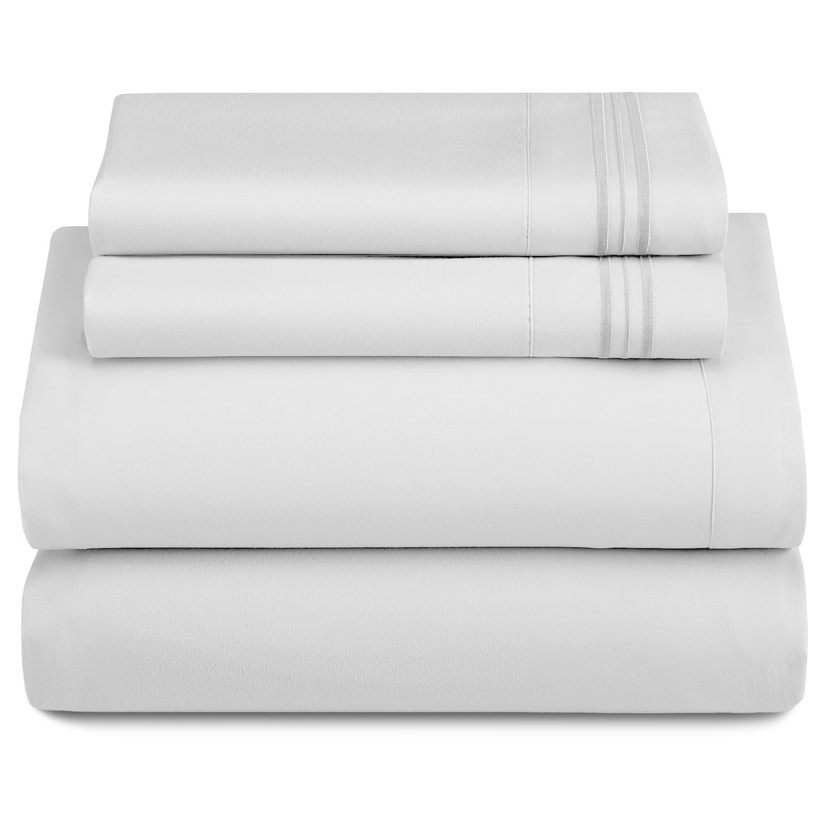 Soft Microfiber Bed Sheet Set 4-Piece 1800 Series 16 Inch Deep Pocket Hotel Luxury Cooling Sheets with Embroidered Pillowcases, Fade & Shrink Resistant, Twin to Cal King, 20 Colors