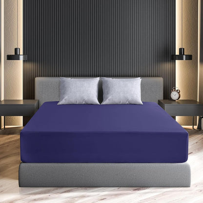 Fitted Sheet Brushed Microfiber Deep Pocket – Cooling Ultra Soft Silky Bed Sheet, Shrink & Fade Resistant, Fits Mattress Up to 16", Twin Twin XL Full Queen King Cal King, 8 Colors