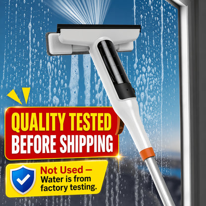 3-in-1 Glass Cleaning Kit with Durable Metal Pole & Scraper - Reach High Windows, Shower Doors & Car Windshields Easily, Essential Home Window Cleaning Tool
