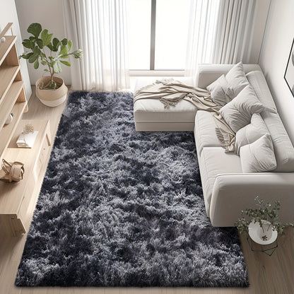 Shaggy Area Rug for Living Room – Ultra-Soft Fluffy Bedroom Carpet, Thick Plush Floor Mat for Home Decor, 5x7 6x9 8x10 9x12 Ft, Tie-Dye & Solid Colors