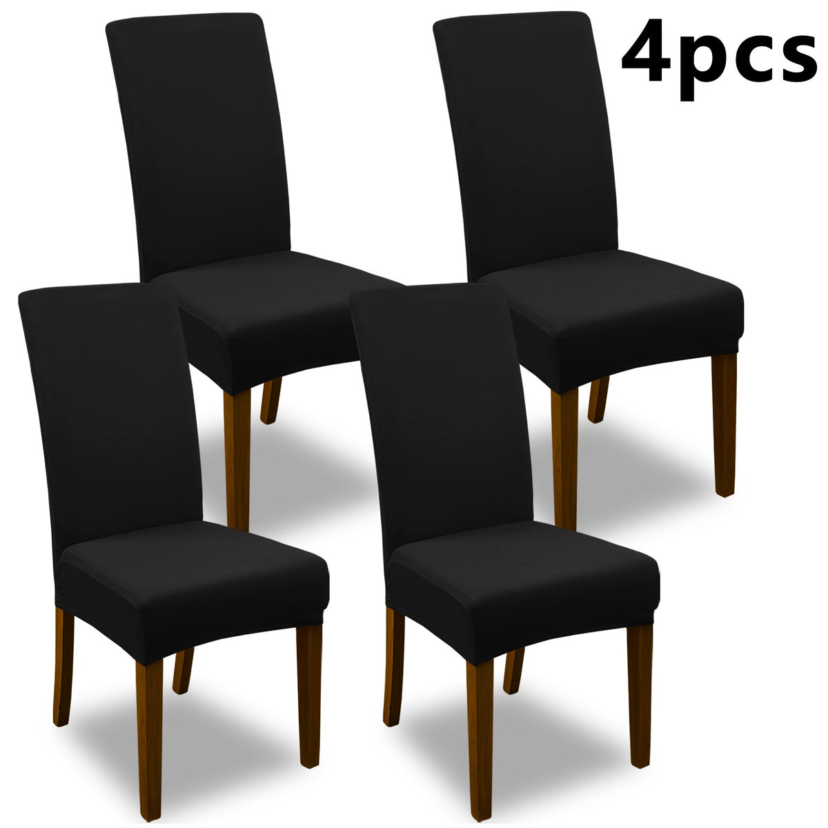 Dining Chair Covers Set of 4 6 Stretch Jacquard Slipcovers, Elastic Chair Cover for Dining Room Kitchen Wedding Office Living Room, Washable Furniture Protector in 9 Colors