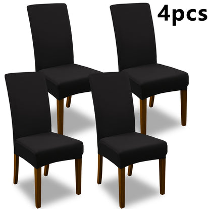 Dining Chair Covers Set of 4 6 Stretch Jacquard Slipcovers, Elastic Chair Cover for Dining Room Kitchen Wedding Office Living Room, Washable Furniture Protector in 9 Colors