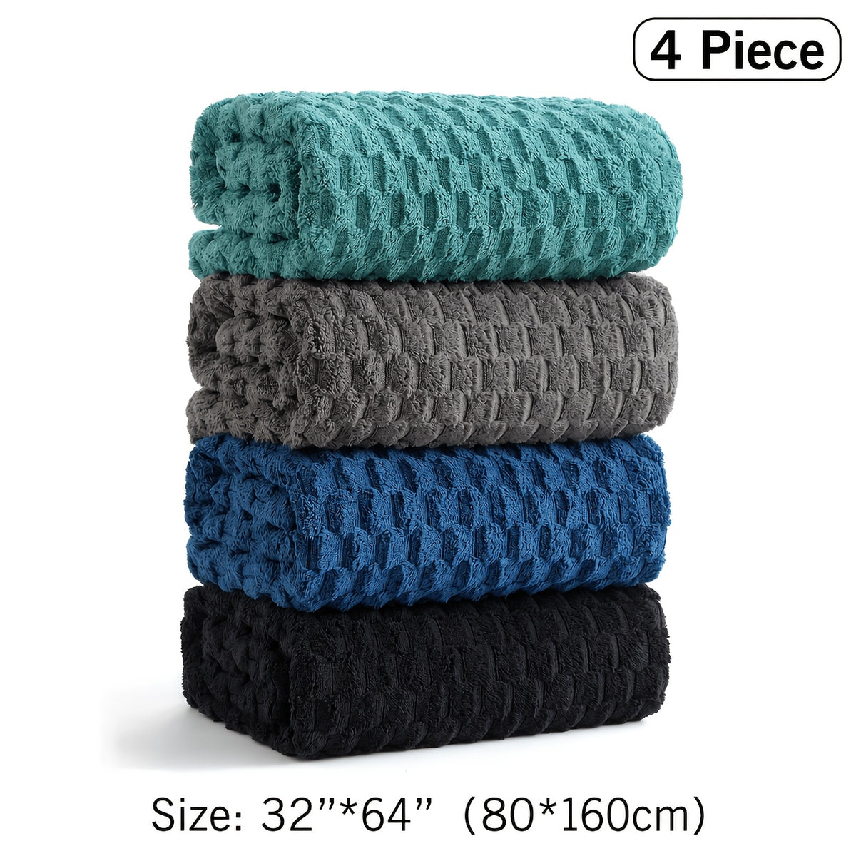 Oversized Bath Towel Set 4-Pack 800GSM Microfiber Extra Large 35"x70" – Ultra Soft Quick-Dry Spa-Grade Towels, Lint-Free, Machine Washable, Beige White Blue Gray for Home, Airbnb & Gifting
