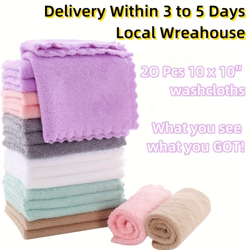 Microfiber Cleaning Cloths Set of 40 – Soft Absorbent Household Cleaning Rags 9.4x9.4 Inch, Multi-Purpose Kitchen & Home Cleaning Towels, Solid & Stripe Styles, Random Colors