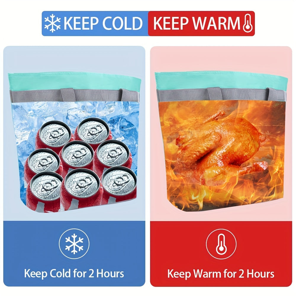 Insulated Reusable Grocery Tote Bag XXLarge 10.3 Gal Cooler Bag for Women Men – Food Delivery Bag Keep Food Cold Warm for Shopping Travel Beach Picnic Doordash