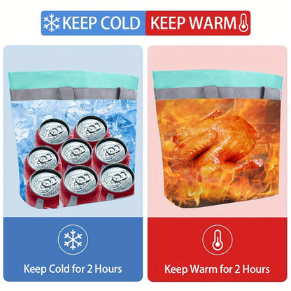 Insulated Reusable Grocery Tote Bag XXLarge 10.3 Gal Cooler Bag for Women Men – Food Delivery Bag Keep Food Cold Warm for Shopping Travel Beach Picnic Doordash