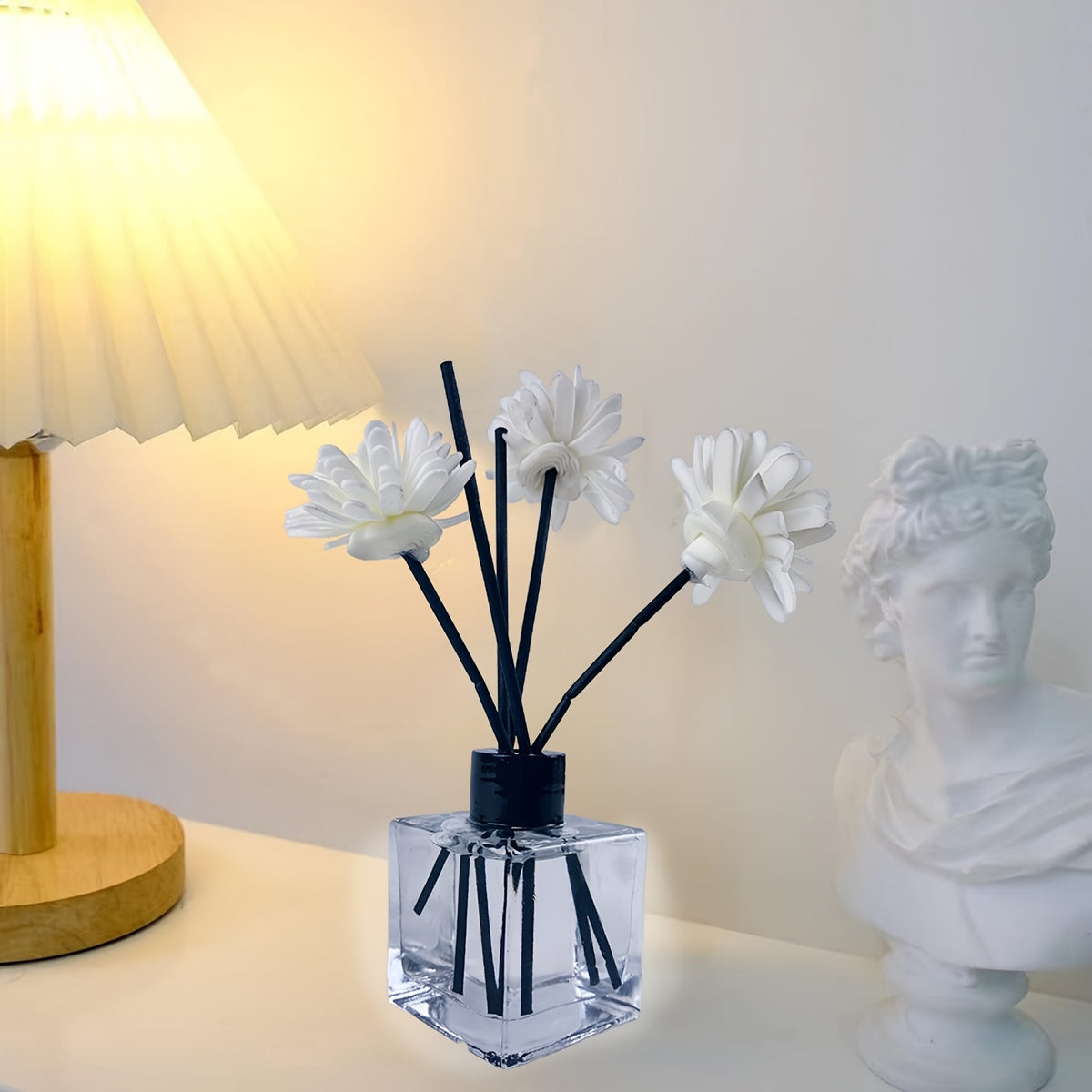 Reed Diffuser Set 50ml Aromatherapy Home Fragrance – Long-Lasting Scented Diffuser Sticks for Bedroom Living Room Office, Elegant Air Freshener Gift, 4 Scents: Gardenia Lavender Shangri-La Encounter