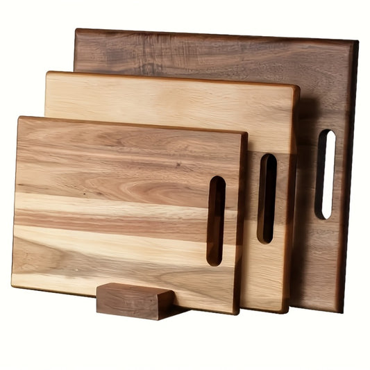 Large Acacia Wood Cutting Board – Solid Hardwood Chopping Board with Non-Slip Base, Serrated Grip Edges, Natural Grain Butcher Block for Meat Vegetables Bread Cheese Kitchen Prep