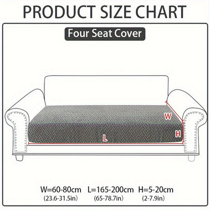 Stretch Jacquard Sofa Cover Non-Slip Elastic Furniture Protector for 1 2 3 4 Seater & L-Shaped Sectional Sofa – Wear-Resistant Polyester Slipcover, Machine Washable, Living Room Bedroom, 5 Colors